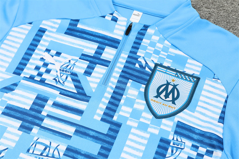 Survêtement Marseille Bleu écusson 2024/2025