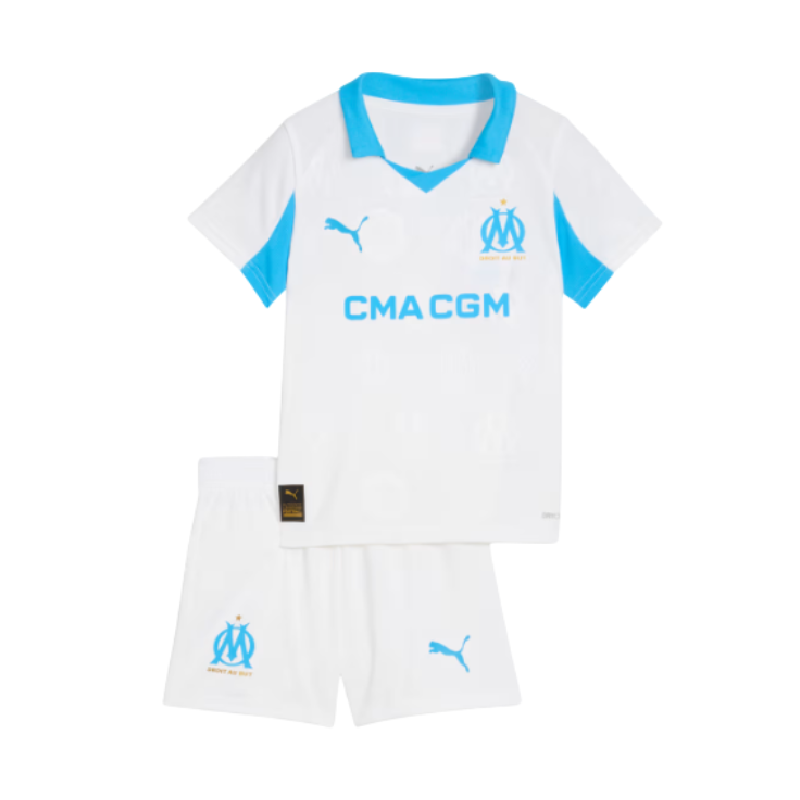 Maillot et short Marseille enfant Domicile 2025-2026