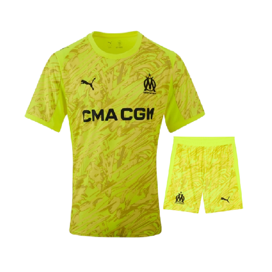 Kit Gardien Marseille enfant jaune 2025-2026