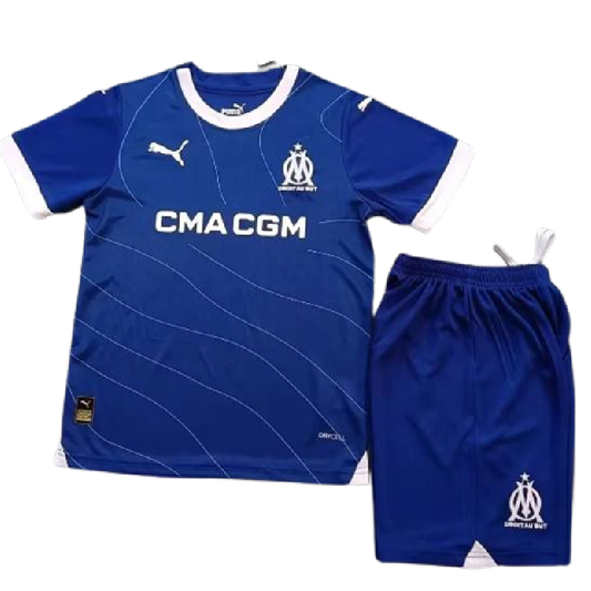 Maillot et short Marseille enfant Extérieur 2023-2024